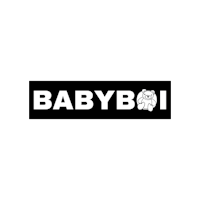 babyboi logo on a black background